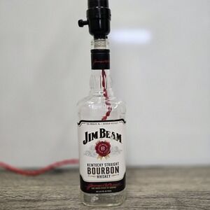 Large Jim Beam Bar Lamp‎ Man Cave Custom Made 110v Powered 16" Tall Brass Tested